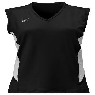 Mizuno Women's Classic Sleeveless Volleyball Jersey, Black-White, XX-Large