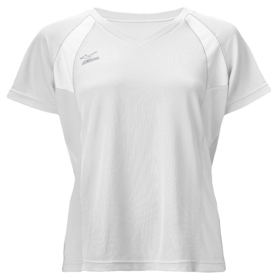 Mizuno Women's Performance Cap Sleeve Volleyball Jersey, White, Small