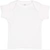 RABBIT SKINS, Baby Soft Lap Shoulder Short Sleeve T-Shirt, White, 12 Months view 1