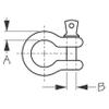 Sea Dog Line 147606 Galvanized Anchor Shackle - 1/4" view 2