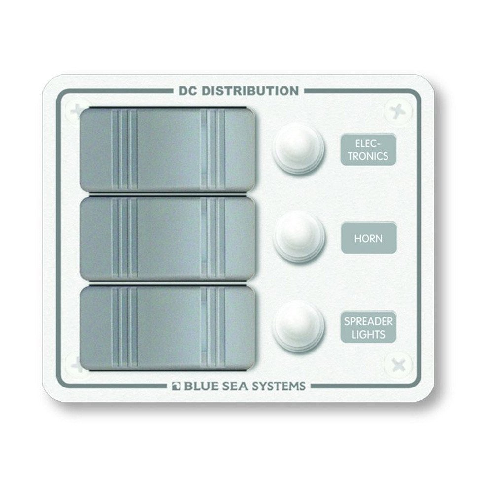 Blue Sea Systems 8274 3 Position Vertical Mount Water Resistant Panel White