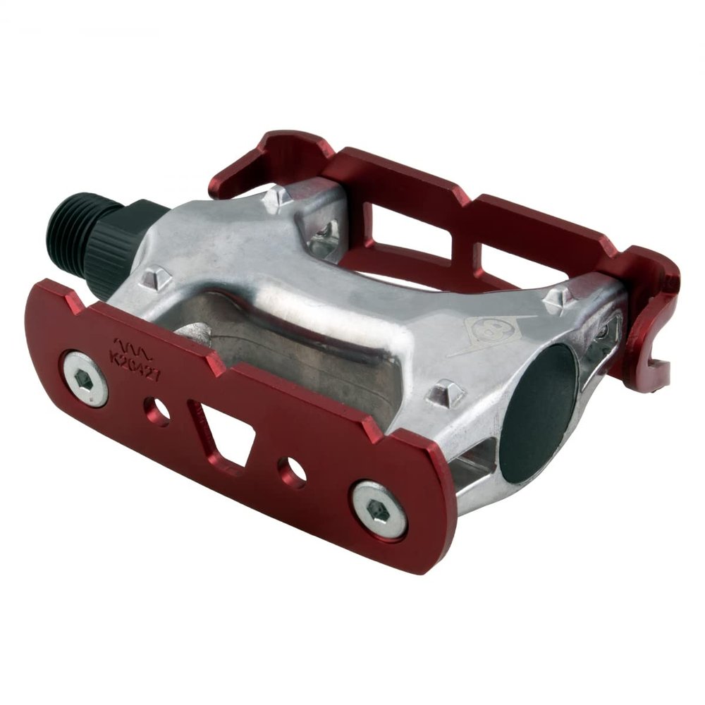 Origin8 Pro Track Light Pedals, 9/16", Annodized Red
