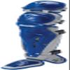 Mizuno Women's Samurai Shin Guards, Royal/Grey view 1