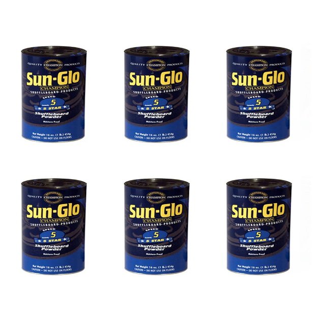 Six Pack Sun-Glo #5 Speed Shuffleboard Powder Wax