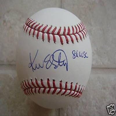 Kevin Elster Signed Baseball - inscribed 86 WSC - Autographed Baseballs