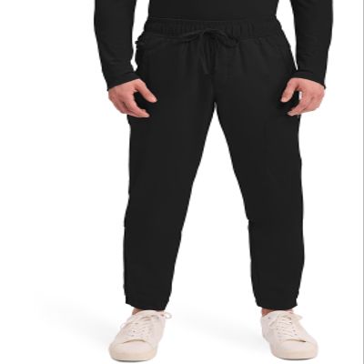 Cherokee Joggers for Men Modern Fit Scrub Pant with Drawstring Waistband, 5 Pockets, Soft 2-Way Stretch Fabric - WW012, XS, Black