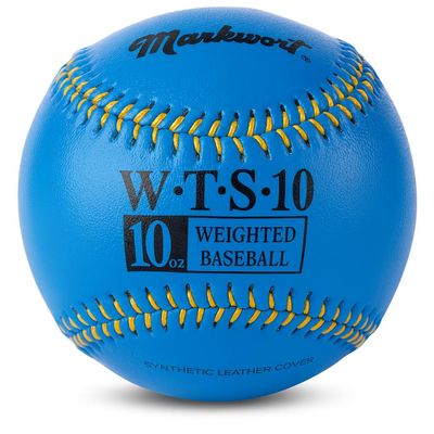 Markwort Synthetic Cover Weighted Baseball, Blue, 10 oz