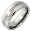 Sabrina Silver Tungsten Carbide 8 mm Domed Wedding Band Ring Narrow Center Stripe Etching size 11.5 view 1