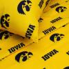College Covers Everything Comfy Iowa Hawkeyes Twin XL Sized 3 Piece Sheet Set, Team Color Background, 1 Flat Sheet, 1 Fitted Sheet, 1 Pillowcase view 4