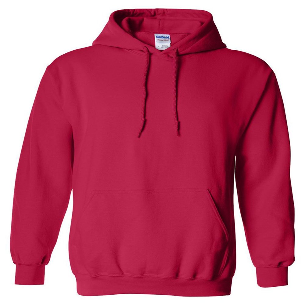 Gildan Heavyweight Blend Hooded Sweatshirt in Cherry Red - XX-Large