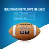 Baden QB Rubber Football | Molded Rubber Cover and Laces Holds up to Tough Conditions | Ideal for Backyard Play, Camps & Leagues | Brown | Official Size 9 view 3