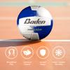 Baden | Match Point | Cushioned Synthetic Leather | Outdoor Recreation Backyard Volleyball + College Camp Ball | All Ages | Official Size 5 | Royal Blue/White view 4