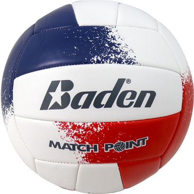 Baden MatchPoint Official Size 5 Cushioned Volleyball, Red/White/Navy