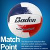 Baden MatchPoint Official Size 5 Cushioned Volleyball, Red/White/Navy view 2