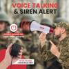 Pyle 40 Watt Professional Megaphone Clear Sound & Ergonomic Grip - Multi-Function with Talk, Siren, Volume Control - Detachable Handheld Mic - Auxiliary - Indoor & Outdoor Sports, Emergency Response view 2