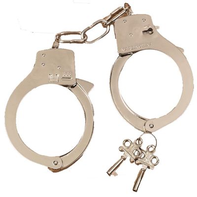 Fun World Hand Cuffs Accessory, Silver, Standard