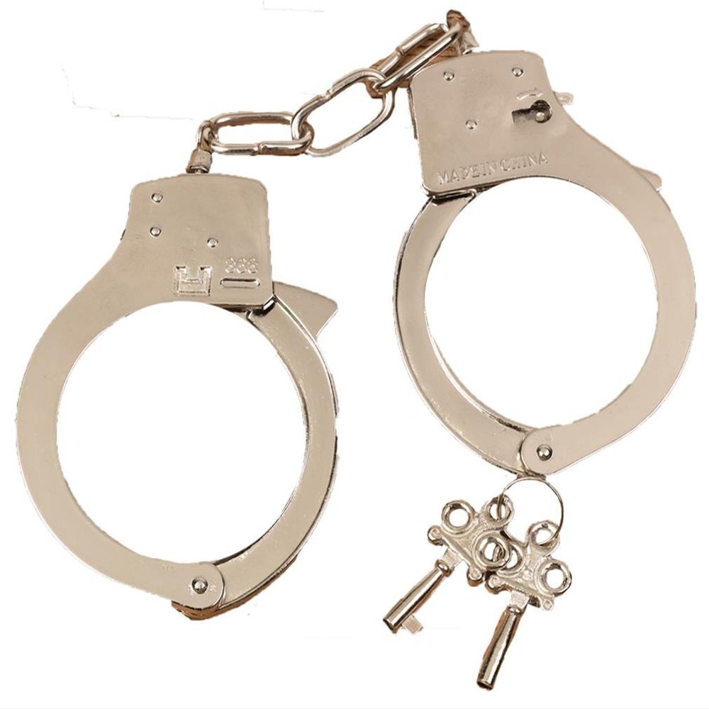 Fun World Hand Cuffs Accessory, Silver, Standard