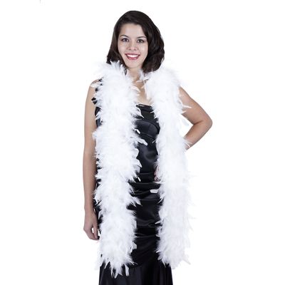 Zucker Turkey Feather Chandelle Boa - (72 Inch) Heavy Feather Boas for Adults - Roaring 20's Costume, Mardi Gras Party Boa