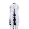 ZUCKER Chandelle Feather Boa - Turkey Feathers with Tinsel 6 Ft - Christmas Decorations - Vibrant Holiday Home Decor - Costume Cosplay Accessory - White/Gold Lurex view 2