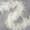 ZUCKER Chandelle Feather Boa - Turkey Feathers with Tinsel 6 Ft - Christmas Decorations - Vibrant Holiday Home Decor - Costume Cosplay Accessory - White/Gold Lurex view 3
