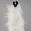 ZUCKER Chandelle Feather Boa - Turkey Feathers with Tinsel 6 Ft - Christmas Decorations - Vibrant Holiday Home Decor - Costume Cosplay Accessory - White/Gold Lurex view 4