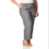 Alfred Dunner All Around Elastic Waist Polyester Petite Pants - Pull-On Style, Grey, 16 Petite view 2