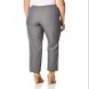 Alfred Dunner All Around Elastic Waist Polyester Petite Pants - Pull-On Style, Grey, 16 Petite view 3
