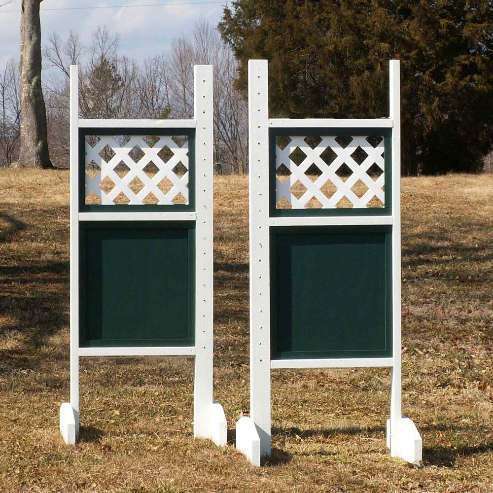 Platinum Jumps Lattice Top Solid Bottom Wing Standards 6 Foot Green #209