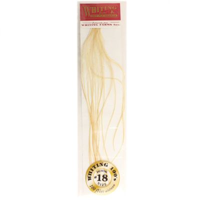 Whiting Farms 100's Saddle Hackle Pack (Light Ginger, 18)