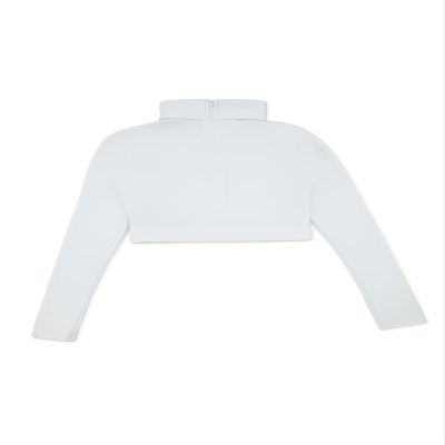 Capezio girls Girls' Turtleneck Long Sleeve Top athletic shirts, White, 4 6 US
