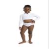 Capezio girls Girls' Turtleneck Long Sleeve Top athletic shirts, White, 4 6 US view 2