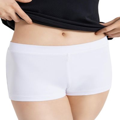 Capezio girls Boys Cut Low Rise athletic shorts, White, 6 8 US