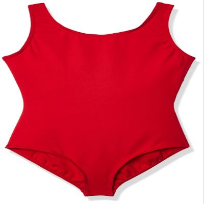 Capezio girls Team Basic Tank athletic leotards, Red, 4 6 US