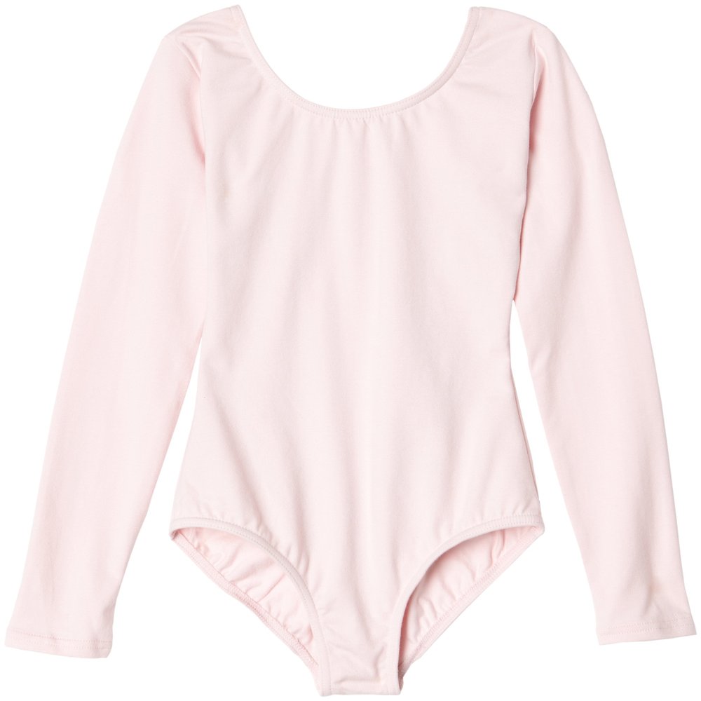 Capezio girls Classic Long Sleeve athletic leotards, Pink, 12 14 US