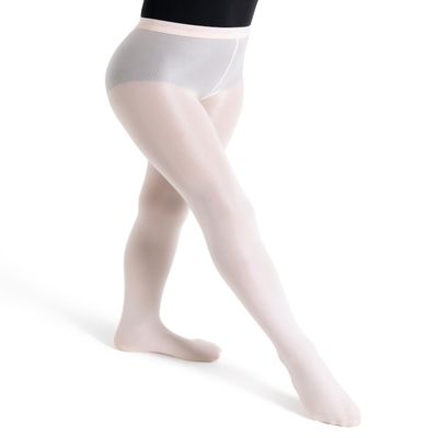 Capezio girls Girls' Ultra Shimmery Footed tights, Ballet Pink, 12 14 US