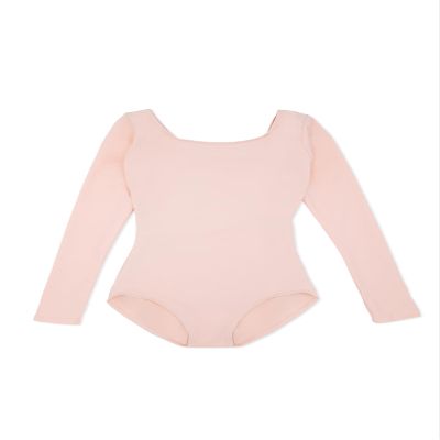 Capezio girls Team Basic Long Sleeve athletic leotards, Ballet Pink, 12 14 US
