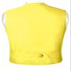 Vesuvio Napoli Men's Dress Vest & NeckTie Solid GOLDEN YELLOW ColorNeck Tie Set sz S view 2