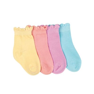 Jefferies Socks Organic Cotton Scalloped Anklet - Pink, 3-12 Months