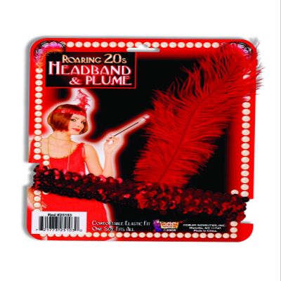 Forum Novelties Red Sequin Flapper Costume Headband