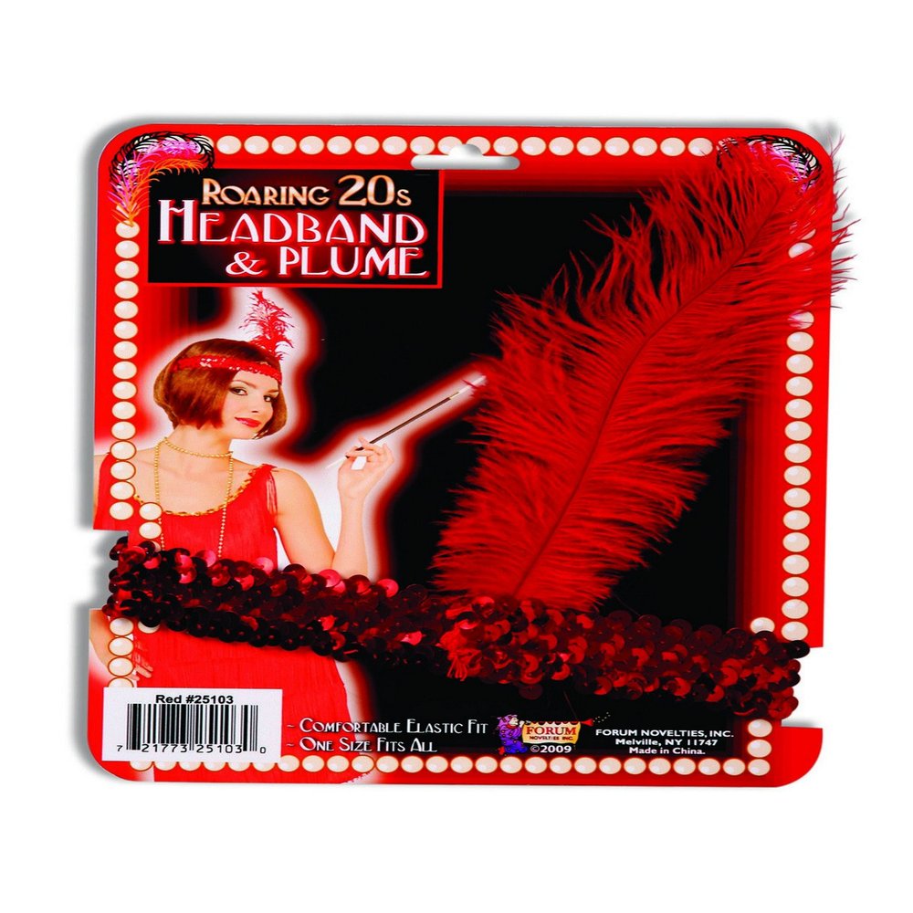 Forum Novelties Red Sequin Flapper Costume Headband