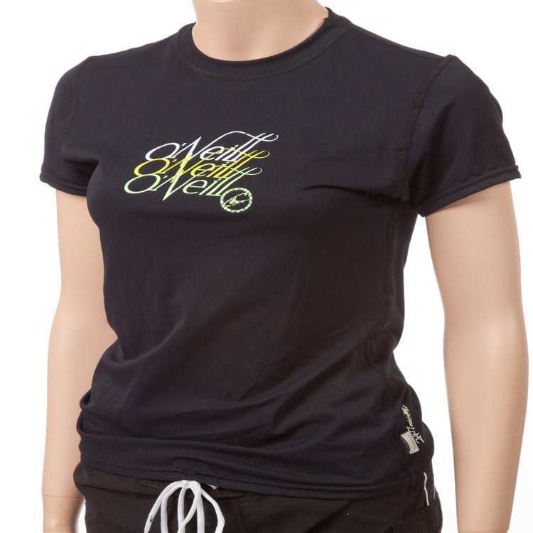 O'Neill Wetsuits Women's 24/7 Tech Short Sleeve Shirt, Black, X-Small