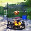 Guide Gear Campfire Cooking Equipment Set; Heavy-Duty Iron Side Posts, Hooks, Lid Lifter, Utensil Holder and Poker view 3