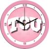 SunTime Texas Christian Horned Frogs - Pink Wall Clock view 1