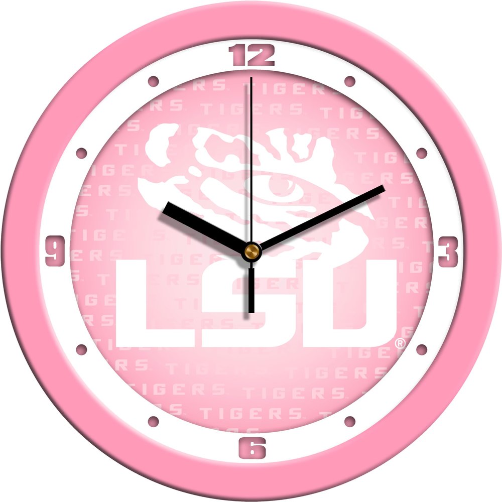 SunTime LSU Tigers Pink Wall Clock