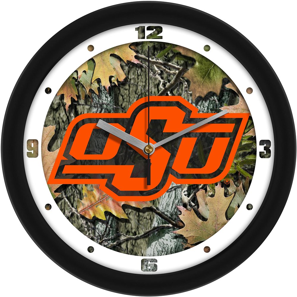 SunTime Oklahoma State Cowboys - Camo Wall Clock