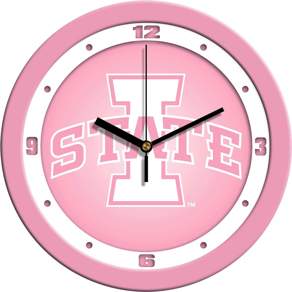 SunTime Iowa State Cyclones - Pink Wall Clock