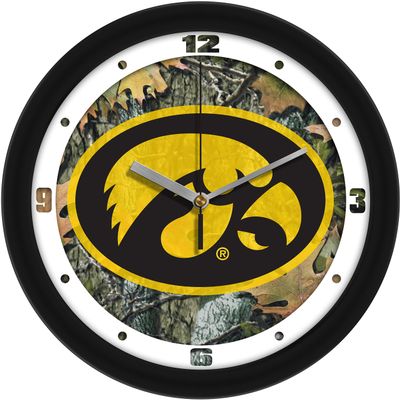 SunTime Iowa Hawkeyes - Camo Wall Clock