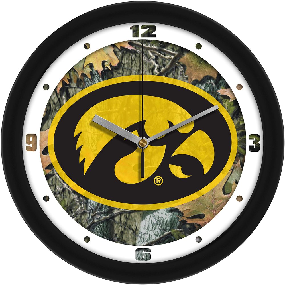SunTime Iowa Hawkeyes - Camo Wall Clock