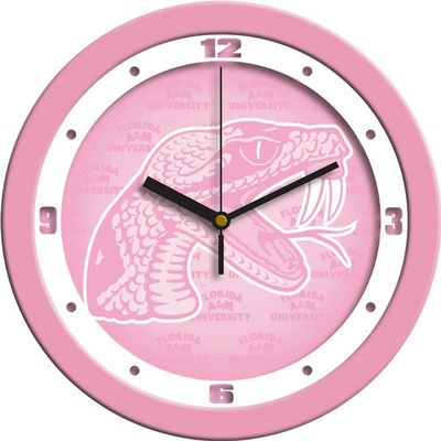 SunTime Florida A&M Rattlers - Pink Wall Clock