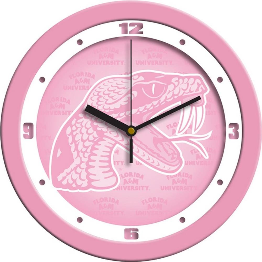 SunTime Florida A&M Rattlers - Pink Wall Clock